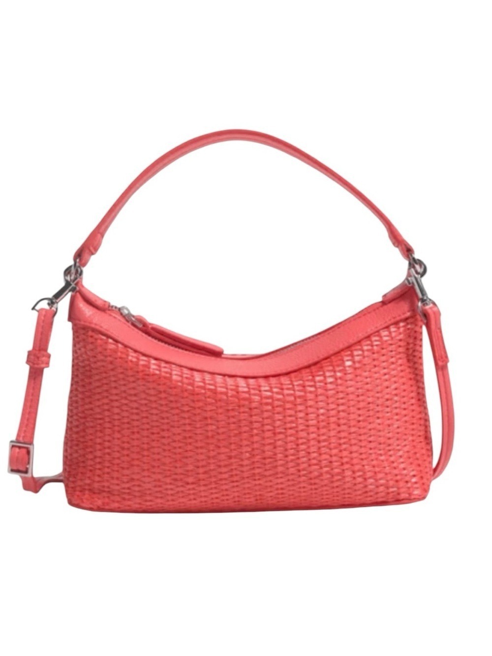Vera Bradley Mini Slouchy Crossbody Cayenne Woven Straw Bag NWT